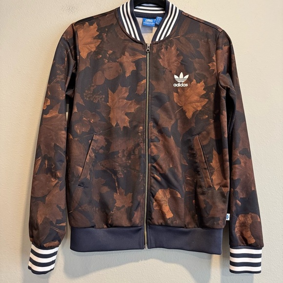 Adidas Maple Leaf Zip Up Jacket Unique S - Picture 1 of 5